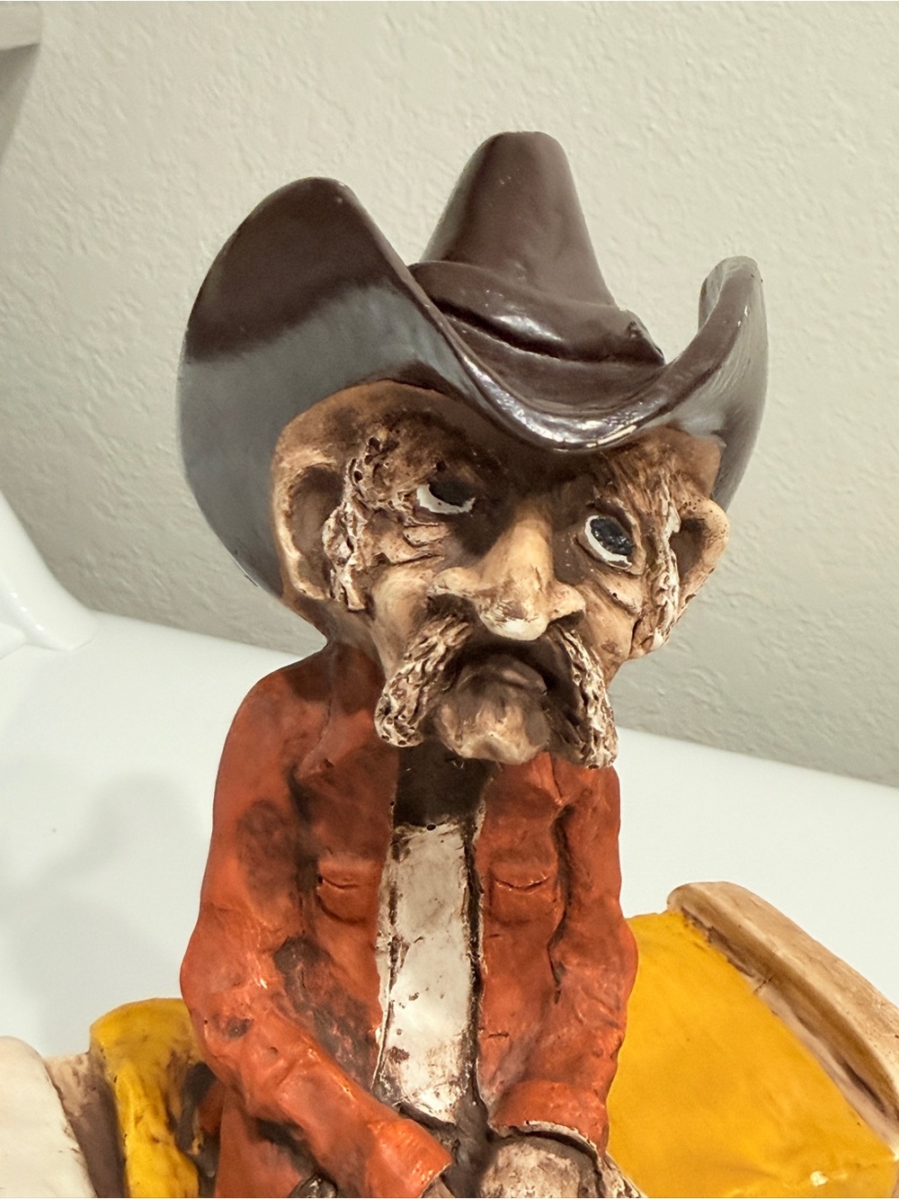 1980s Cowboy “Early Riser” Figurine • Bill Vernon Design Shade Tree Collection - Picture 9 of 14